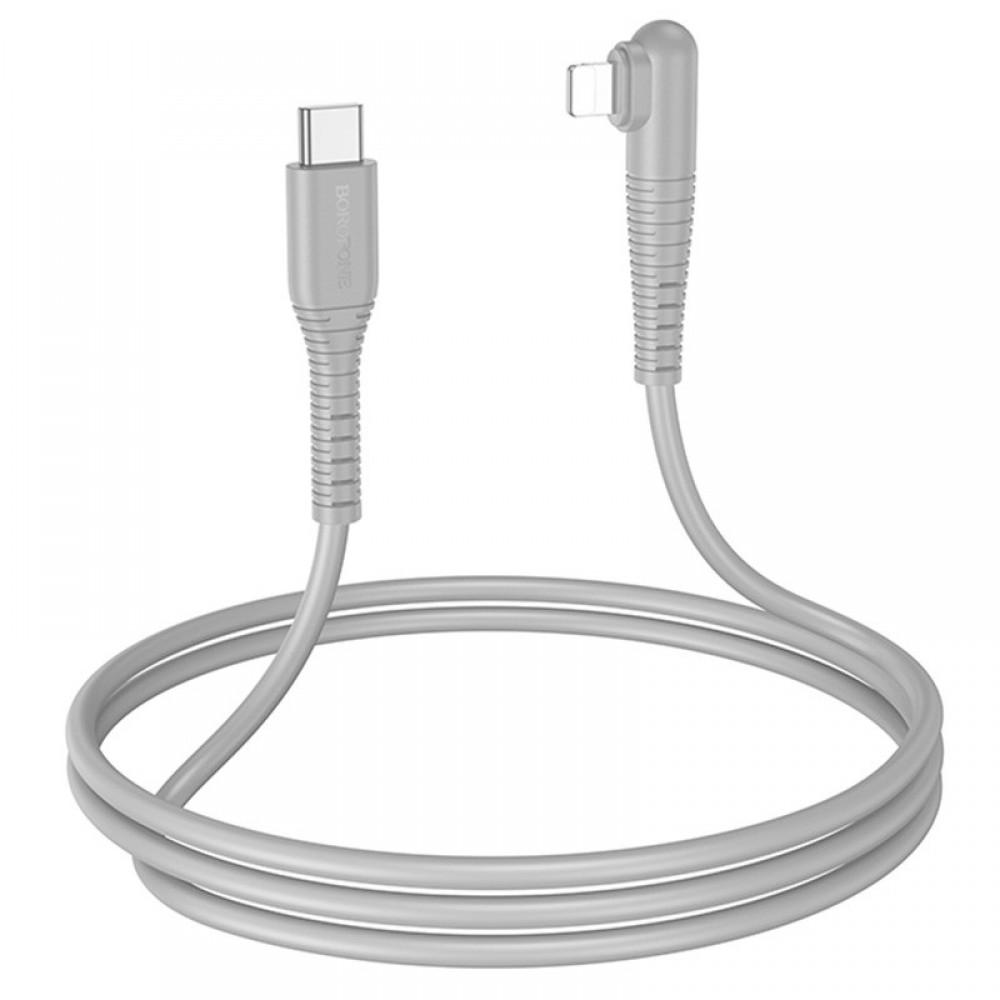 Дата кабель Borofone BX105 Corriente Type-C to Lightning (1m) Gray