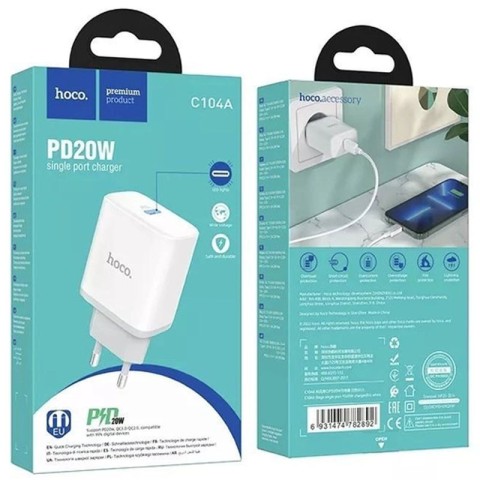 МЗП Hoco C104A PD20W (1USB-C) White