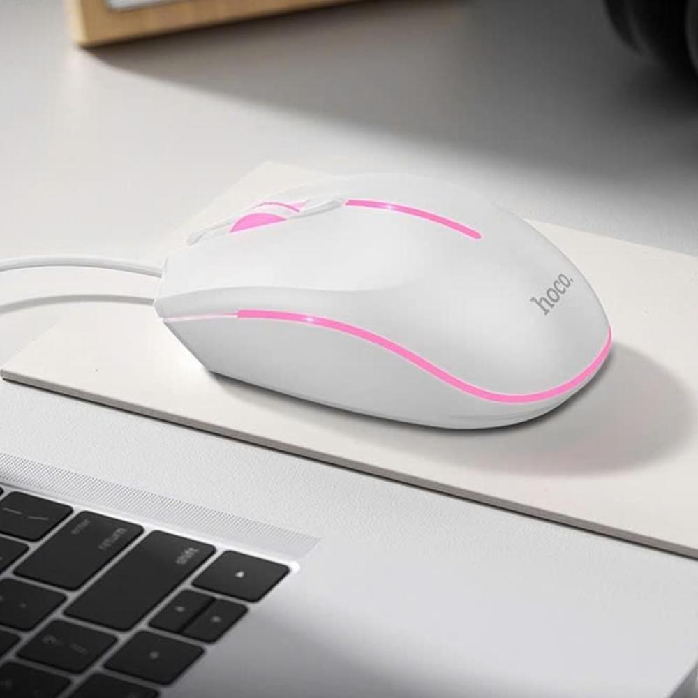 Миша Hoco GM37 Wonderful Gaming Luminous White