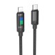 Дата кабель Hoco U126 Lantern 27W Type-C to Lightning (1.2m) Black