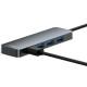 Перехідник HUB Baseus UltraJoy Series Lite 4-Port (USB-A to 4xUSB3.0+Type-C) (1m) (B0005280B811-02) Space Grey Перехідник HUB Baseus UltraJoy Series Lite 4-Port (USB-A to 4xUSB3.0+Type-C) (1m) (B0005280B811-02) Space Grey