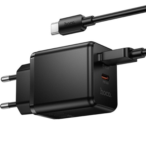 МЗП Hoco C157A Smart PD30W+QC3.0 (1USB-A/1C) + кабель USB to Type-C Black