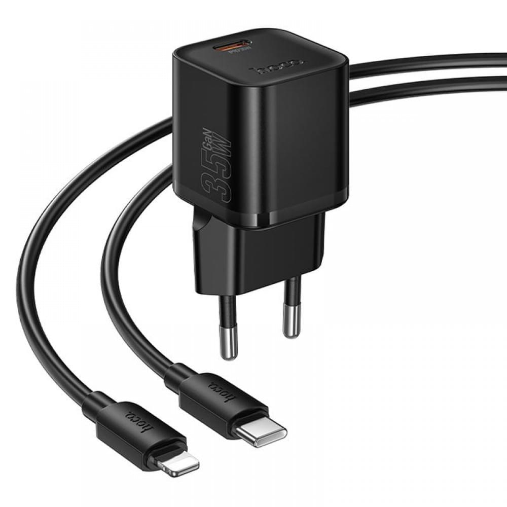 МЗП Hoco N66 Ingenious PD35W (1USB-C) + кабель Type-C to Lightning Black