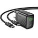 МЗП Hoco CS25A Rico PD20W+QC3.0 (1USB-A/1C) + кабель Type-C to Type-C Black