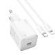 МЗП Hoco N40 Mighty 1C PD20W + Type-C to Lightning White