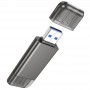 Картридер Hoco HB39 USB/Type-C 3.0 high-speed card reader Metal gray
