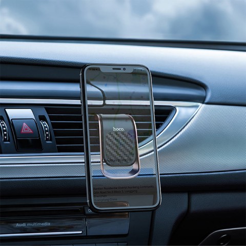 Автотримач Hoco CA74 магнітний Чорно - сталевий