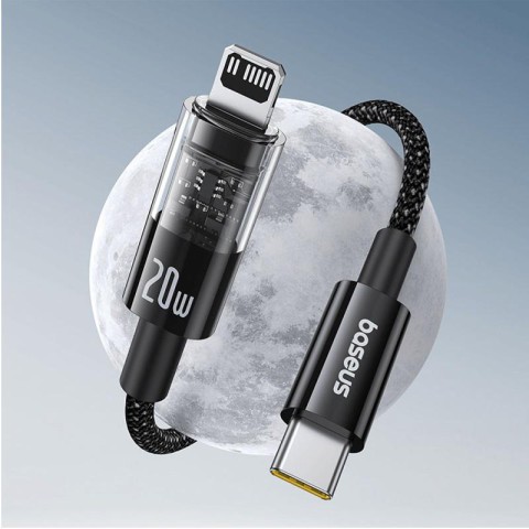 Дата кабель Baseus Gem Fast Charging Type-C to Lightning 20W (2m) (P10373001211-01) Cluster Black