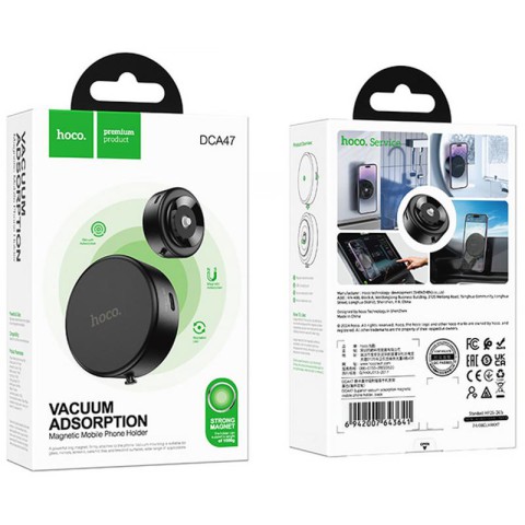 Автотримач Hoco DCA47 Quick Fix magnetic Black