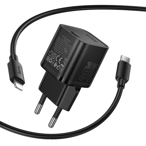 МЗП Hoco N66 Ingenious PD35W (1USB-C) + кабель Type-C to Lightning Black