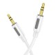 Аудіо кабель Aux Borofone BL20 True sound silicone (1m) White