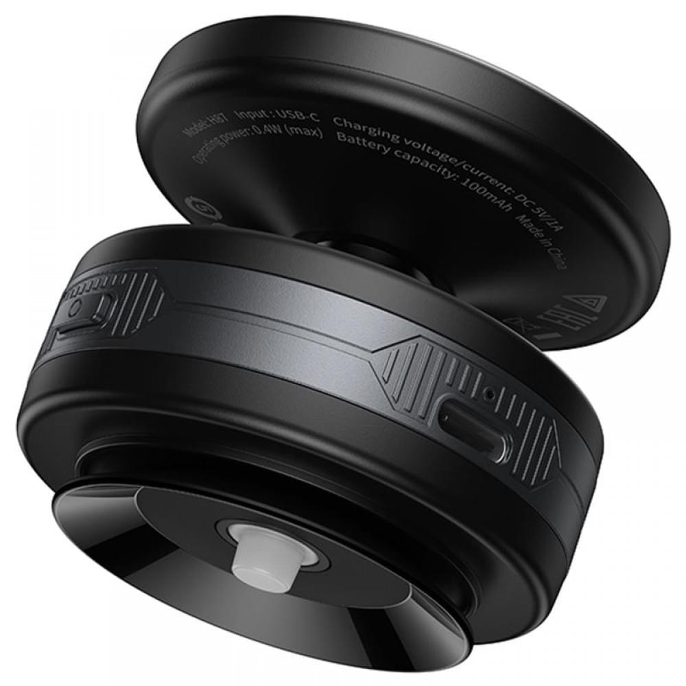 Автотримач Hoco H87 Dragon electric suction cup magnetic (universal) Black / Metal gray