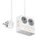 Подовжувач Hoco AC27 Descanso (PD30W/2C/1A/2xSocket) (2m) White