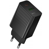 МЗП Borofone BAS76A Source PD30W+QC3.0 (1USB-A/1C) Black