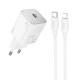 МЗП Hoco N40 Mighty 1C PD20W + Type-C to Lightning White