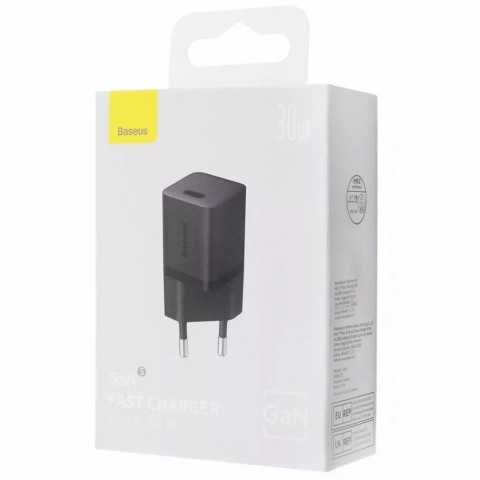 МЗП Baseus GaN5 Fast Charger (mini) PD30W (1USB-C) (CCGN070) Black
