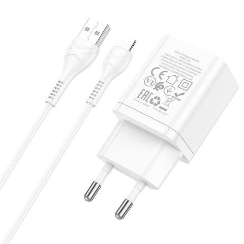 МЗП Hoco N25 Maker (2USB-A) + USB to Lightning White