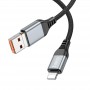 Дата кабель Hoco U128 Viking 2in1 USB/Type-C to Lightning (1m) Black