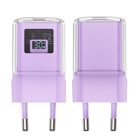 МЗП Acefast A53 Sparkling series PD30W GaN (1USB-C) Alfalfa purple