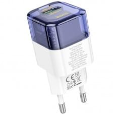МЗП Hoco C131A Platium PD30W+QC3.0 (1USB-A/1C) Transparent blue