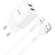 МЗП Hoco N25 Maker (2USB-A) + USB to Lightning White