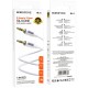 Аудіо кабель Aux Borofone BL20 True sound silicone (1m) White