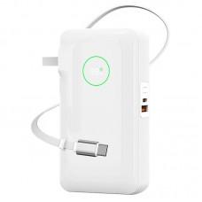Портативний ЗП Power Bank WIWU Wi-P049 PD20W with cable 10000 mAh White