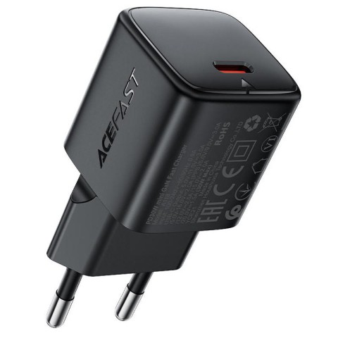 МЗП Acefast A118 PD30W GaN (1USB-C) + кабель Type-C to Type-C Black