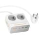 Подовжувач Hoco AC27 Descanso (PD30W/2C/1A/2xSocket) (2m) White