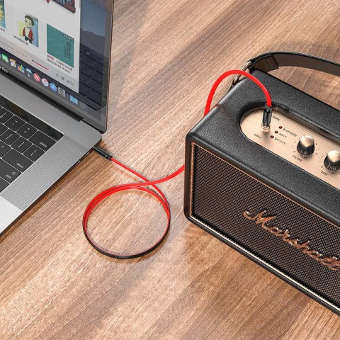 Аудіо кабель Aux Hoco UPA16 (1m) Червоний