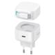 МЗП Usams US-CC202 GaN With Type-C Magnetic Retractable Cable Module XMF Ser. 35W (2USB-C) White