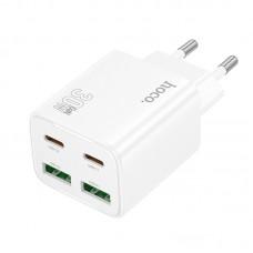 МЗП Hoco N56 Fundador PD30W four-port (2C2A) White