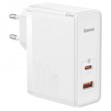 МЗП Baseus GaN5 Pro Type-C+USB 100W EU (CCGP09020) Білий