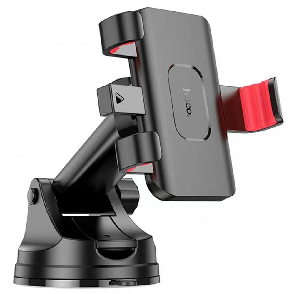 Автотримач Hoco H22 Dragon automatic clamping (center console) Red and black