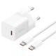 МЗП Baseus GaN5 Fast Charger (mini) 30W (1USB-C) + кабель Type-C to Type-C (P10110902) Moon White