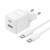МЗП Baseus Palm Fast Charger 30W (1USB-A/1C) + кабель Type-C to Type-C (P1011160A) Moon White