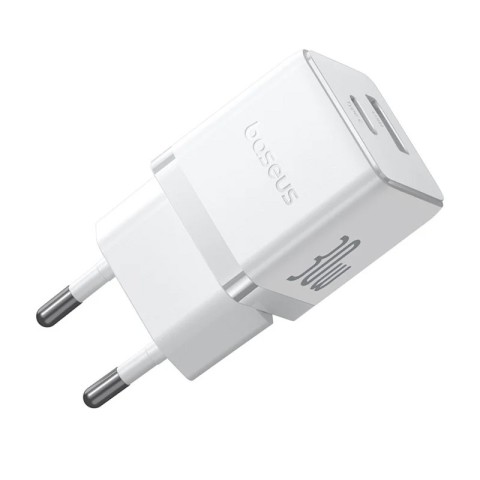 МЗП Baseus Palm Fast Charger 30W (1USB-A/1C) + кабель Type-C to Type-C (P1011160A) Moon White