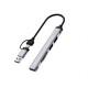 Перехідник HUB WIWU Wi-HB003 ZOLO 5 in 1 (USB-C/USB-A to 2xUSB2.0+1xUSB3.0+SD/TF) Grey