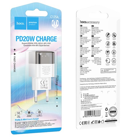 МЗП Hoco C125A Transparent PD20W (1USB-C) Transparent black