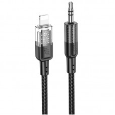 Аудио кабель Aux Hoco UPA27 Spirit transparent (Lightning to AUX 3.5mm) (1.2m)