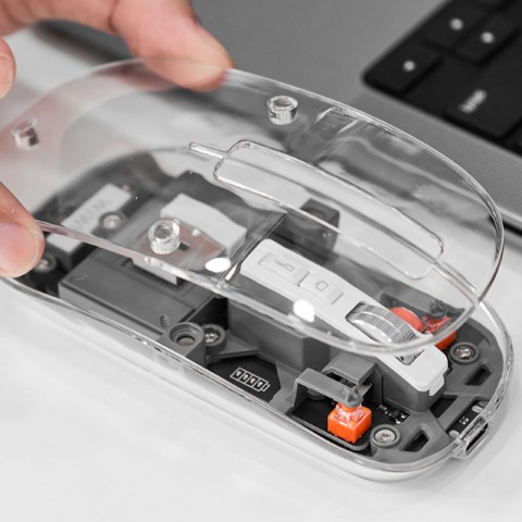 Бездротова миша WIWU Crystal WM105 Dual bluetooth+2.4G Grey