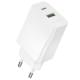 МЗП Borofone BAS76A Source PD30W+QC3.0 (1USB-A/1C) White