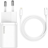 МЗП Baseus Super Si Quick Charger 20W (1USB-C) + кабель Type-C to Lightning (TZCCSUP-B) Білий