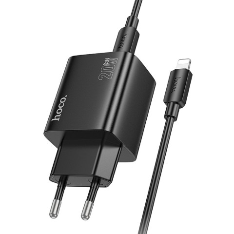 МЗП Hoco N55 Fundador PD20W four-port (2USB-A/2C) + кабель Type-C to Lightning Black