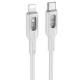 Дата кабель Hoco U120 Transparent explore intelligent power-off PD 27W Type-C to Lightning (1.2m)