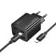 МЗП Hoco N55 Fundador PD20W four-port (2USB-A/2C) + кабель Type-C to Lightning Black