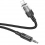 Аудио кабель Aux Hoco UPA27 Spirit transparent (Lightning to AUX 3.5mm) (1.2m)