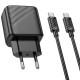 МЗП Hoco CS22A Value PD30W (1USB-C) + кабель Type-C to Type-C Black
