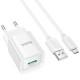 МЗП Hoco C145A Charm QC3.0 18W (1USB-A) + кабель USB to MicroUSB