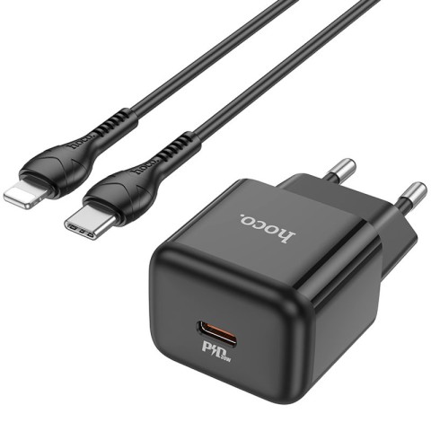 МЗП Hoco N32 Glory PD30W (1USB-C) + кабельType-C to Lightning Black